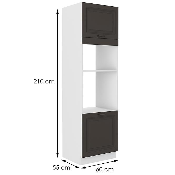 Konyhaszekrény STILO grafit mat/fehér 60dmp-210 2f