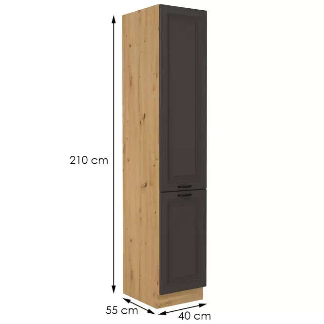 Konyhaszekrény STILO grafit mat/artisan 40dk-210 2f