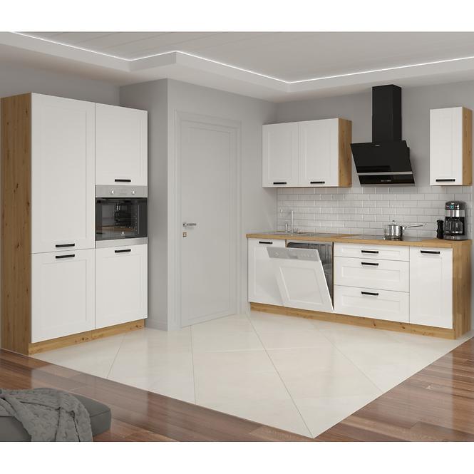 Konyhaszekrény LUNA fehér mat/artisan  60lo-210 2f