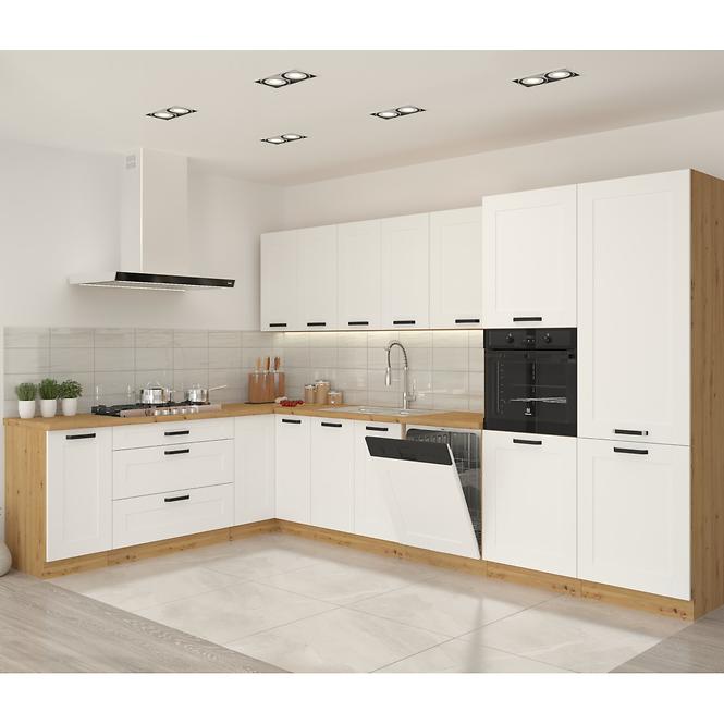 Konyhaszekrény LUNA fehér mat/artisan  60lo-210 2f