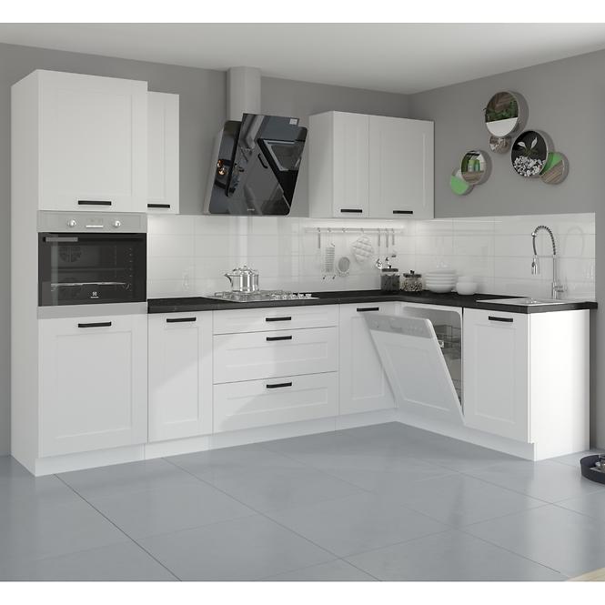Konyhaszekrény LUNA fehér mat/fehér  60dks-210 3s 1f