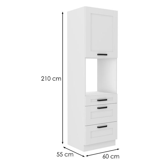Konyhaszekrény LUNA fehér mat/fehér  60dps-210 3s 1f