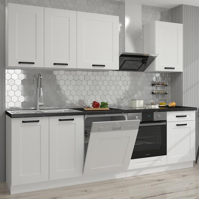 Konyhaszekrény LUNA fehér mat/fehér  60dps-210 3s 1f