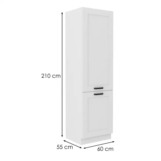 Konyhaszekrény LUNA fehér mat/fehér  60dk-210 2f,2