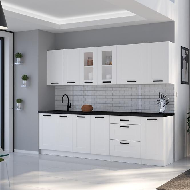Konyhaszekrény LUNA fehér mat/fehér  60dmp-210 2f