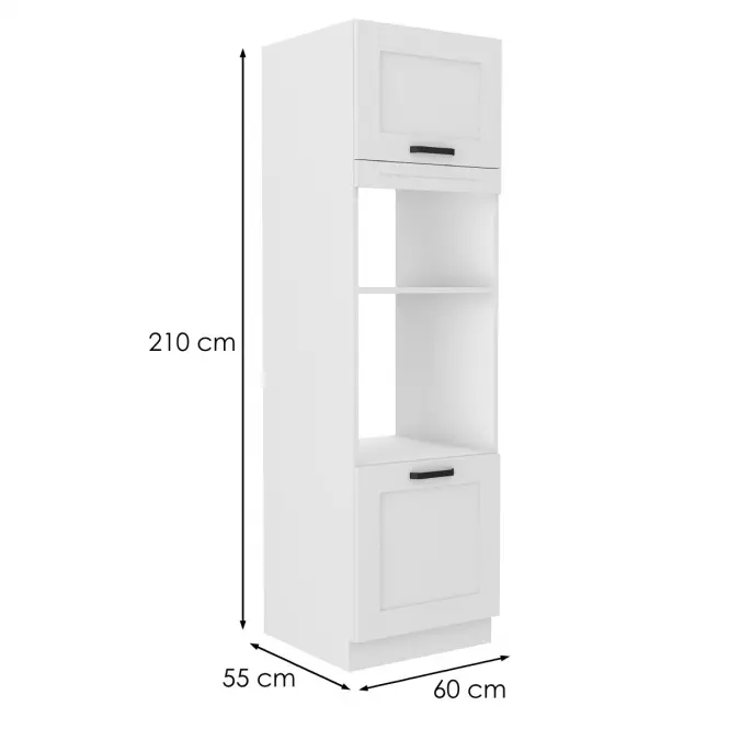 Konyhaszekrény LUNA fehér mat/fehér  60dmp-210 2f,2
