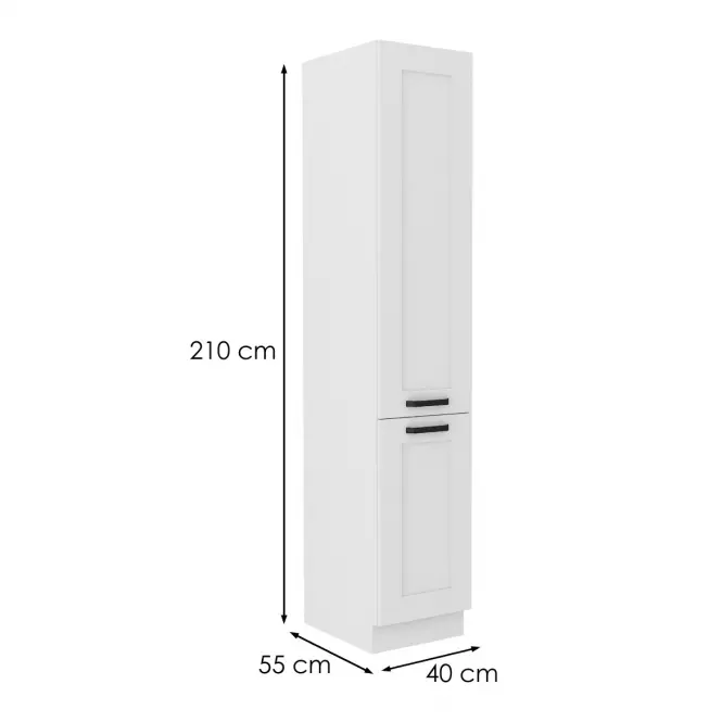 Konyhaszekrény LUNA fehér mat/fehér  40dk-210 2f,2