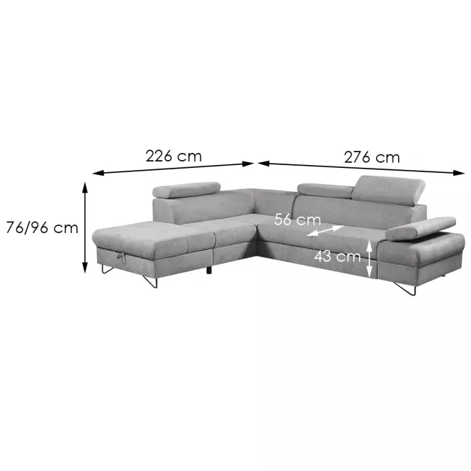 Sarokgarnitúra szett Flavo L Loft 21,7