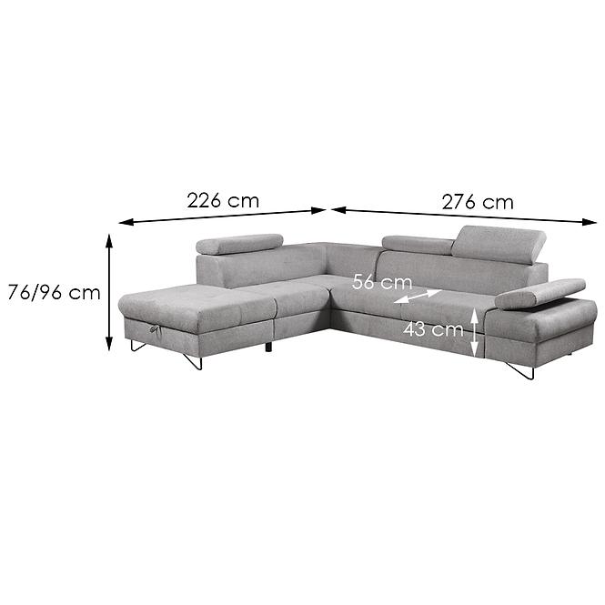 Sarokgarnitúra szett Flavo L Loft 21,7