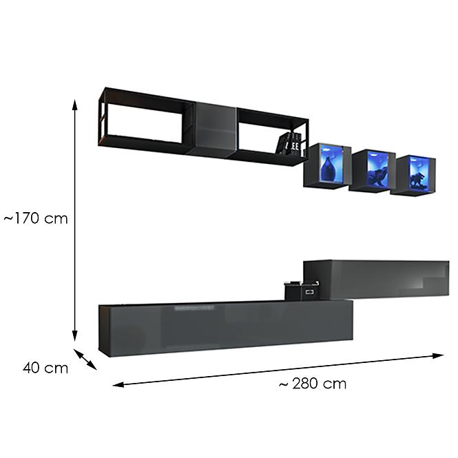 Nappali bútor Switch Met III grafit