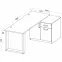 Íróasztal Alacsony komóddal Malta Világos szürke (tábla 28mm) Typ 130,3