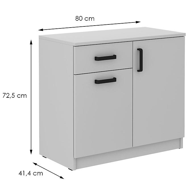 Komód Alacsony 2f1s Malta Világos szürkeTyp 820
