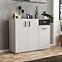 Komód Justus 07 White/ Black Gloss,3
