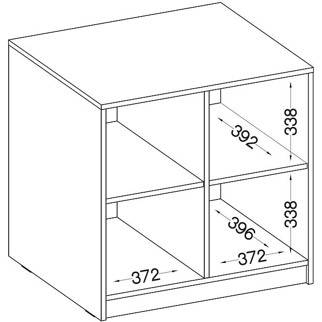 Regál Malta Világos szürke  Typ 101