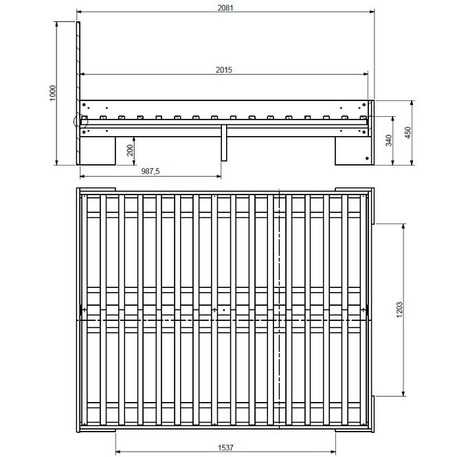 Ágy Frida L160 Shirin Walnut,2