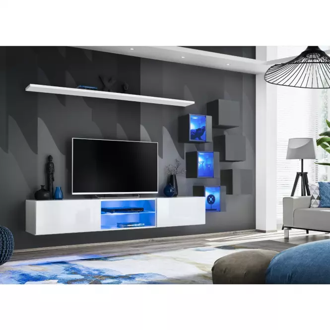 Szekrény 3 Switch fehér