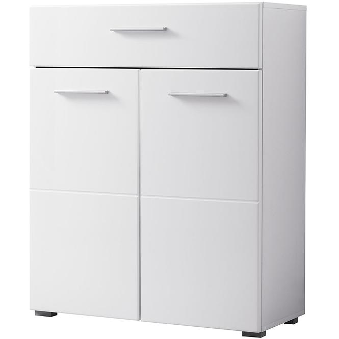 Komód Beny 2d1s fehér /fehér fényes 11008609,3