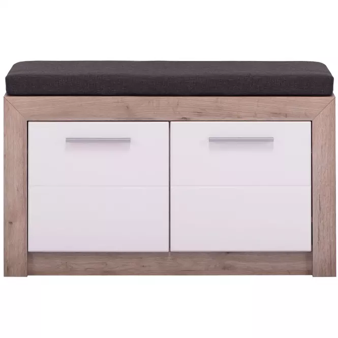 Cipősszekrény Astor Tölgy Šedá/fehér fényes 11008566,3