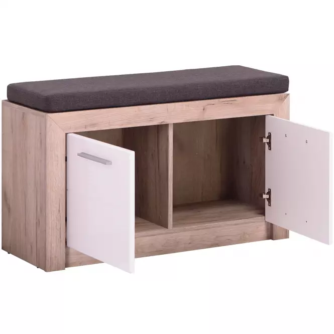 Cipősszekrény Astor Tölgy Šedá/fehér fényes 11008566,6