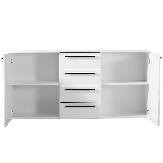 Komód Ksanti 2d4s fehér/fehér fényes 11008640