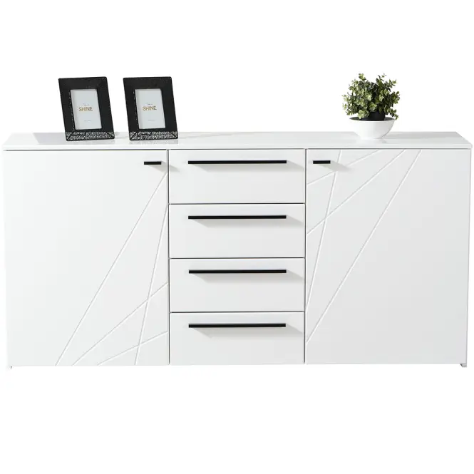 Komód Ksanti 2d4s fehér/fehér fényes 11008640,6