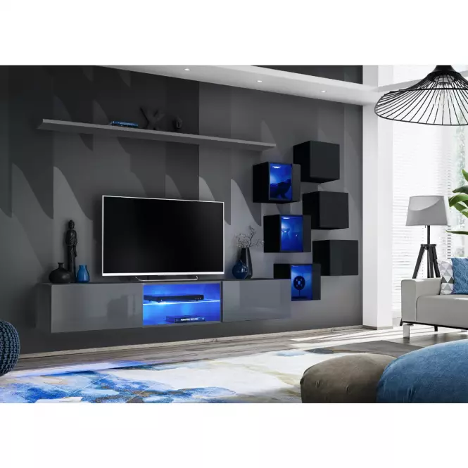 Fali szekrény Switch SW5 fekete,5