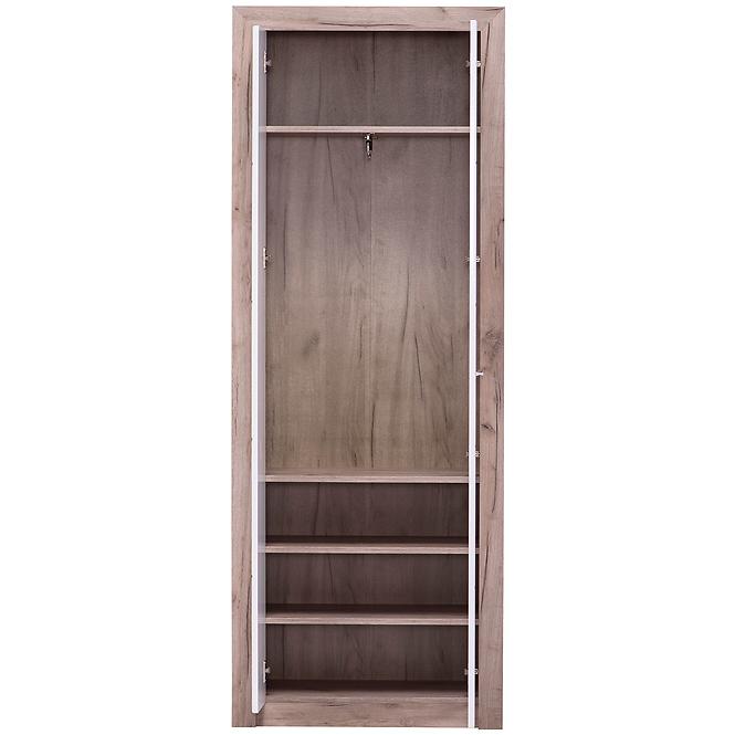 Szekrény Astor  Tölgy szürke/fehér fényes11008564,5