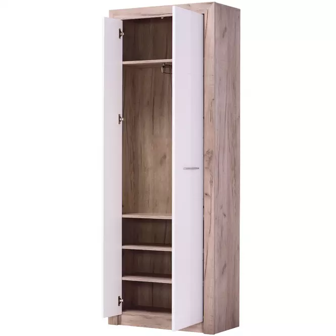 Szekrény Astor  Tölgy szürke/fehér fényes11008564