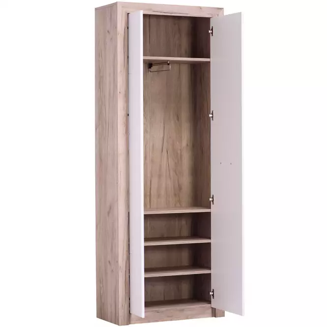Szekrény Astor  Tölgy szürke/fehér fényes11008564