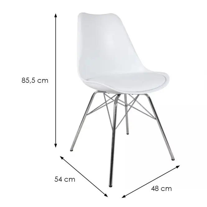 Szék DM44-39B WHITE,2