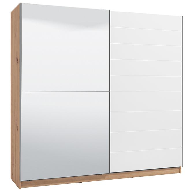 Szekrény Mondego 220 artisan/fehér fényű,4