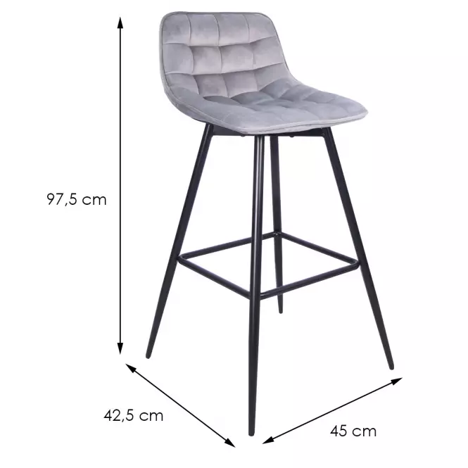 Bárszék DM509 Világosszürke,2