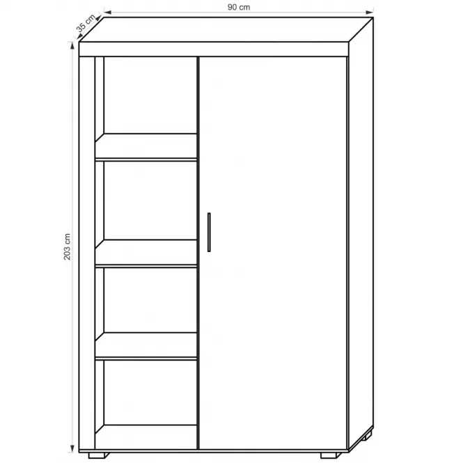 Szekrény + Fali polcok 2 Samba szilva/grafit,2