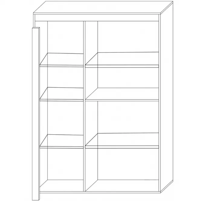 Szekrény + Fali polcok 2 Samba szilva/grafit,3