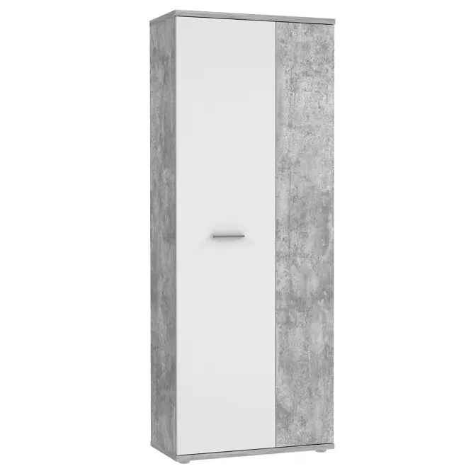 Szekrény Net 5p Beton világos / fehér