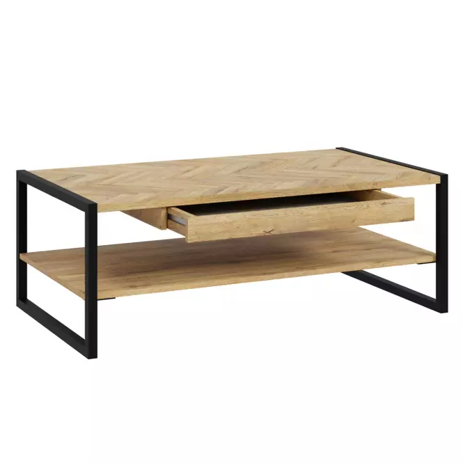 Dohányzóasztal Solletico tölgy spica heringbone/tölgy bartex,4