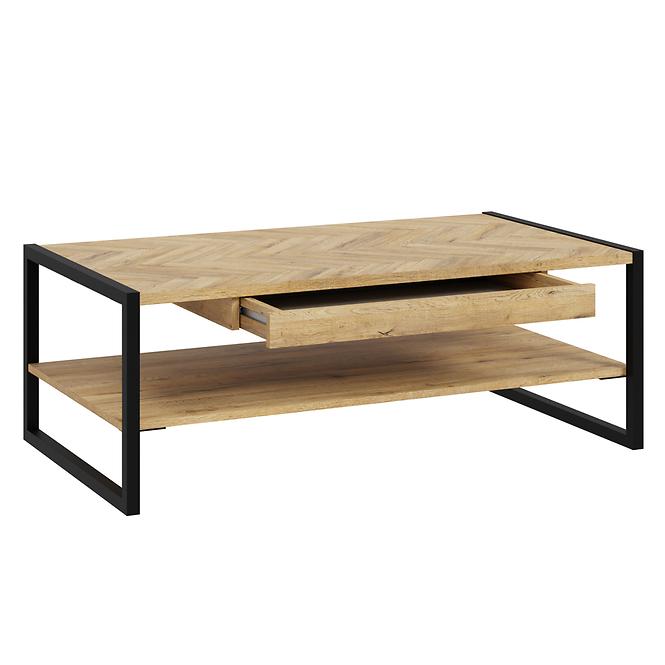 Dohányzóasztal Solletico tölgy spica heringbone/tölgy bartex,4
