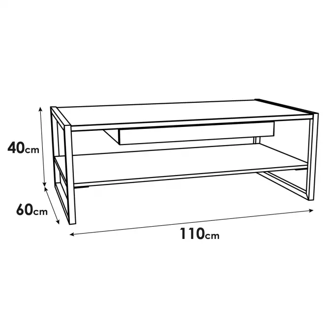 Dohányzóasztal Solletico tölgy spica heringbone/tölgy bartex,6