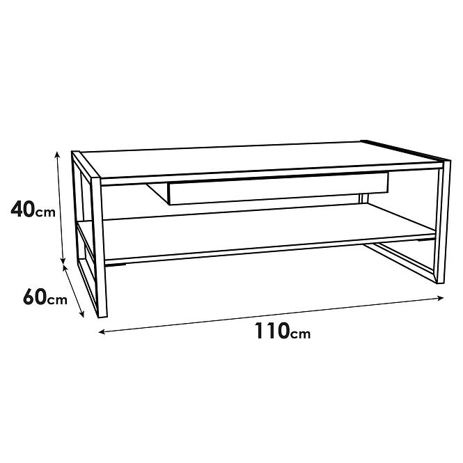Dohányzóasztal Solletico tölgy spica heringbone/tölgy bartex,6
