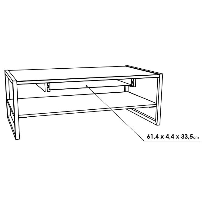 Dohányzóasztal Solletico tölgy spica heringbone/tölgy bartex