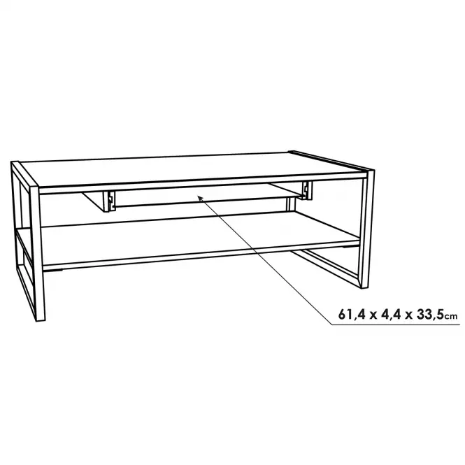 Dohányzóasztal Solletico tölgy spica heringbone/tölgy bartex,7