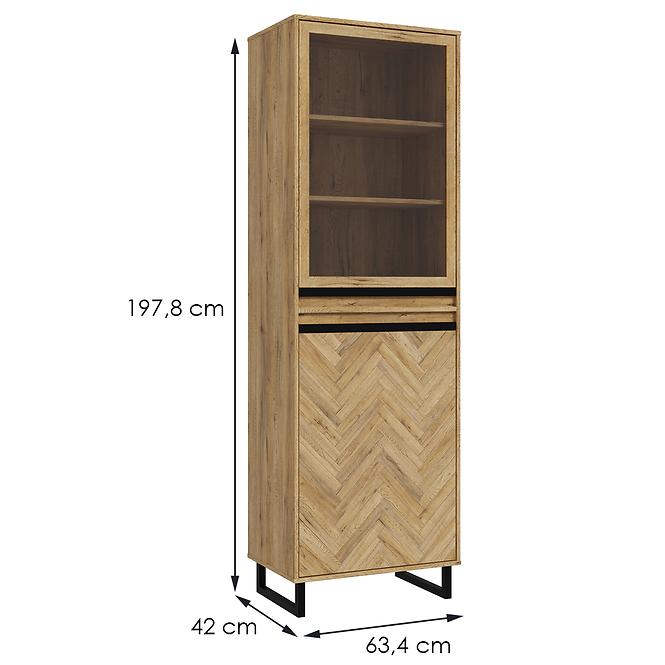 Vitrin Solletico 2d tölgy Spica halszálka / tölgy Bartex,2