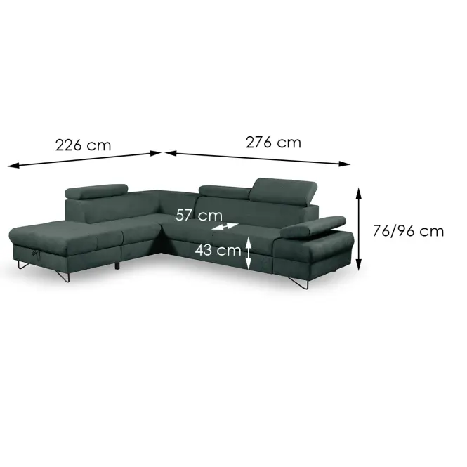 Sarokgarnitúra szett Flavo L Loft 11