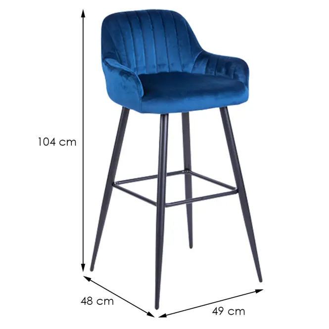 Bárszék  2-170ap Blue Velvet,2