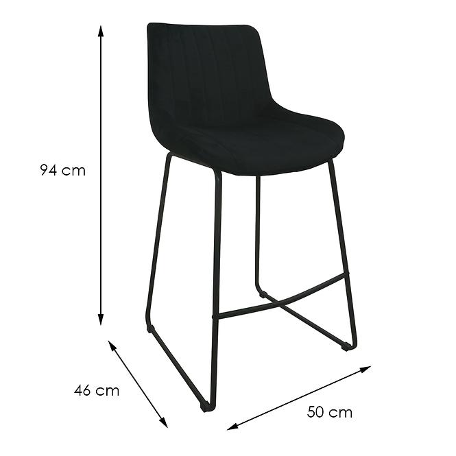 Bárszék  2-184a Black Velvet,2