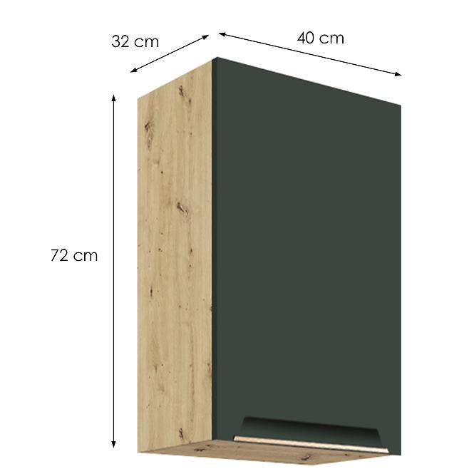 Konyhaszekrény Glamour 31g Green