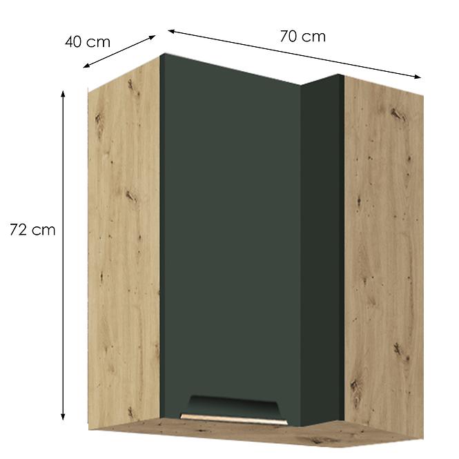 Konyhaszekrény Glamour 44g Bal Green