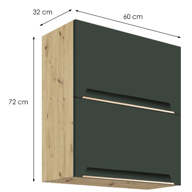 Konyhaszekrény Glamour47g Green
