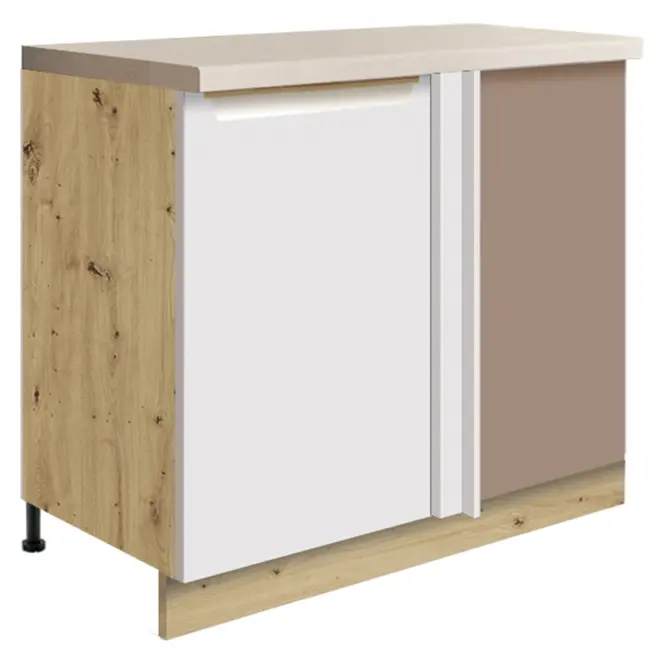 Konyhaszekrény Glamour 24d L White Polc