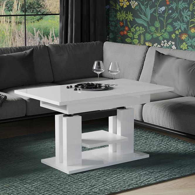 Kinyitható asztalok  felhúzható Iso  110/170x65 cm Fehér fényű